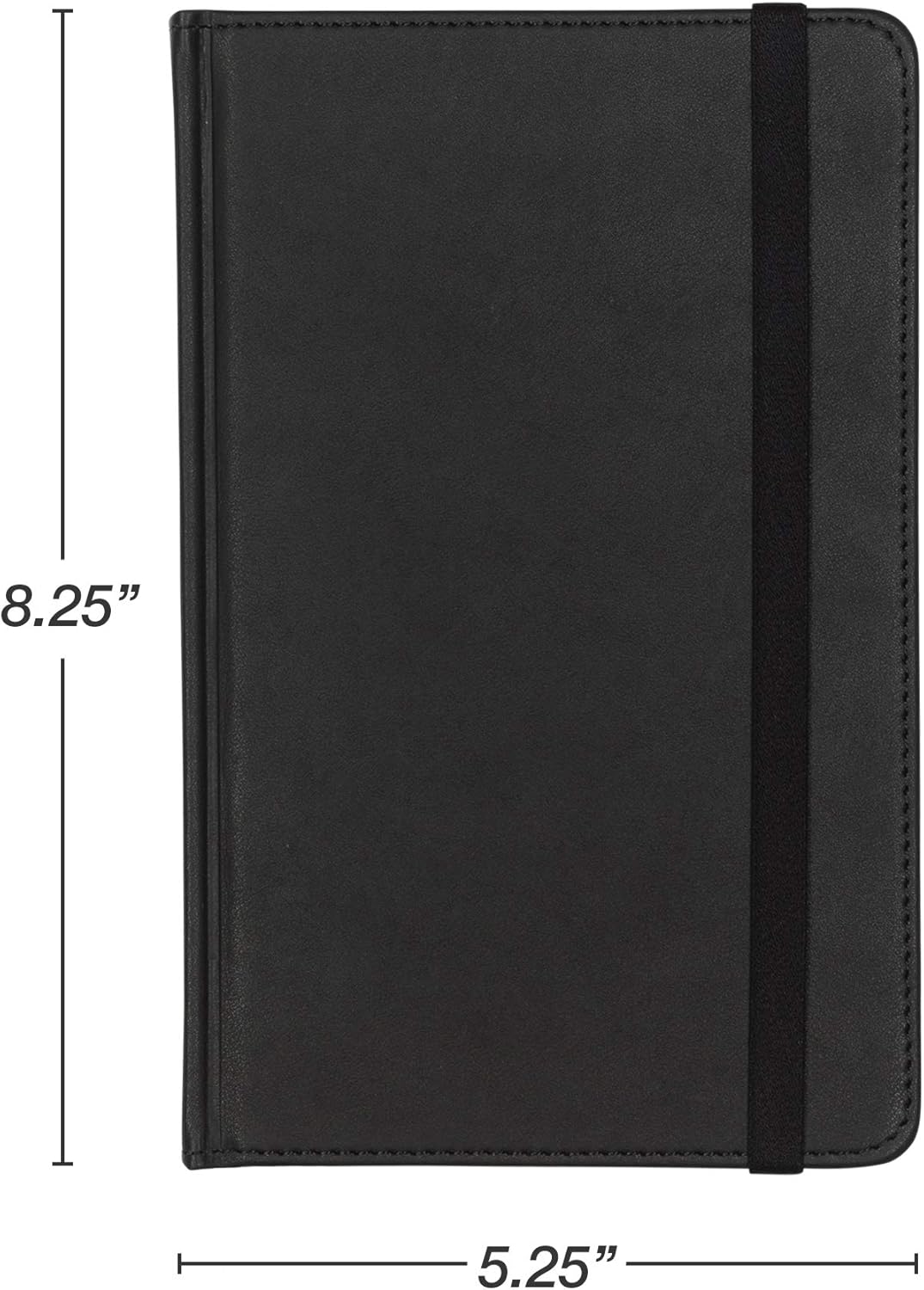 Samsill Large Hardcover Notebook, 240 Lined Notebook Pages, Black, 7.5 x 10 Inch