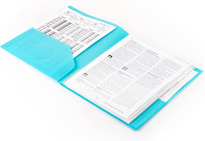 Smead 10-Pocket Organizer, Letter Size, 2 per Pack, 1 Each of Dark Blue and Teal (89204)