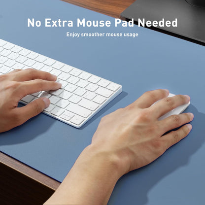 Aothia Leather Desk Pad Protector, Mouse Pad, Office Desk Mat, Non-Slip PU Leather Desk Blotter, Laptop Desk Pad, Waterproof Desk Writing Pad for Office and Home (Black,36" x 17") - Colors A