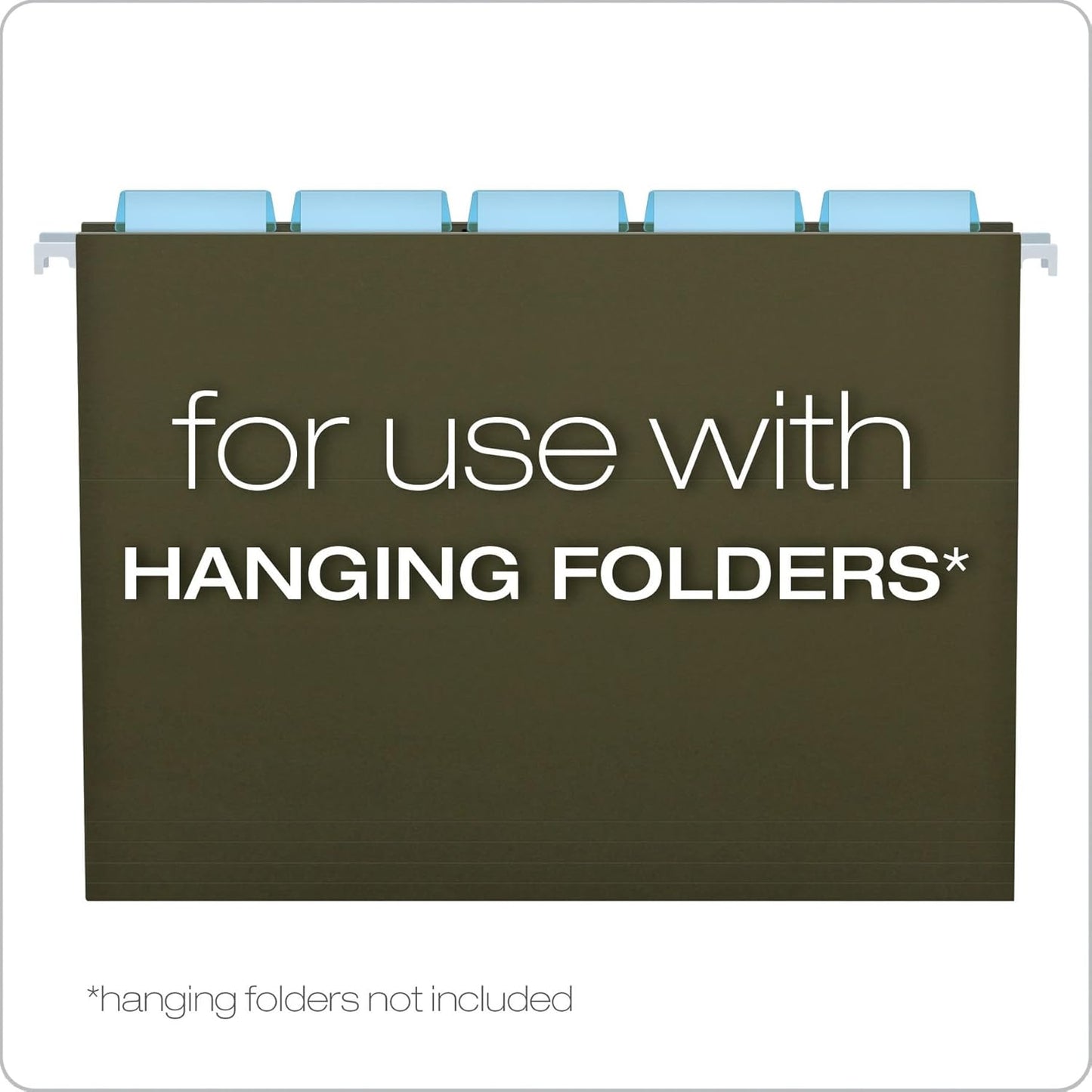 Pendaflex Hanging Folder Tabs, 2", Clear Yellow, 25 Tabs and Inserts per Pack (42 YEL)