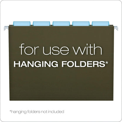 Pendaflex Hanging Folder Tabs, 2", Clear Yellow, 25 Tabs and Inserts per Pack (42 YEL)