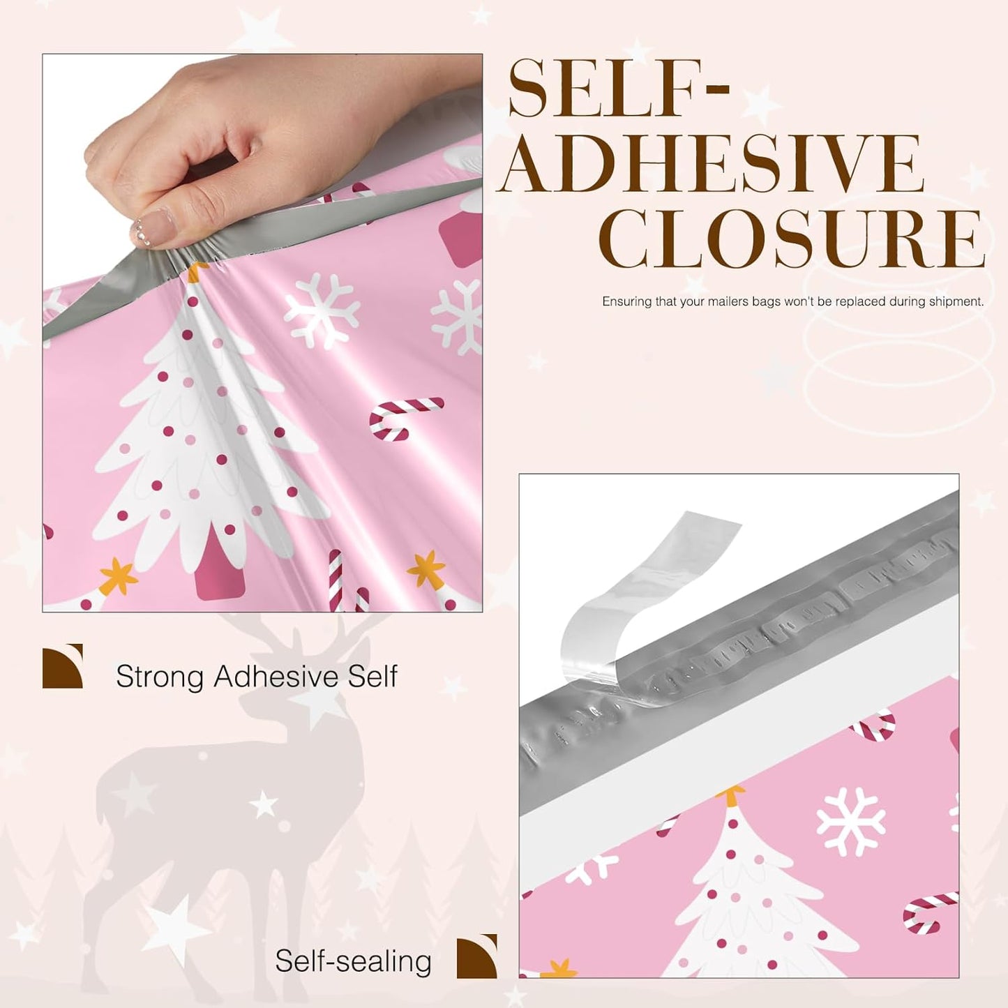 Metronic Cute Poly Mailers 10x13" 50pc Small Shipping Bags, Strong Adhesive Mailers Poly Bags for Business, Waterproof Mailing Envelopes for Packing Shipping Clothes Gifts, Gradient BluePink