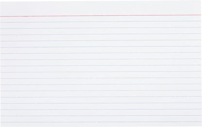 Amazon Basics Ruled Lined Index Cards for Study, Notes and Recipes, White, 3" x 5", 1,000 Count (10 Pack of 100)