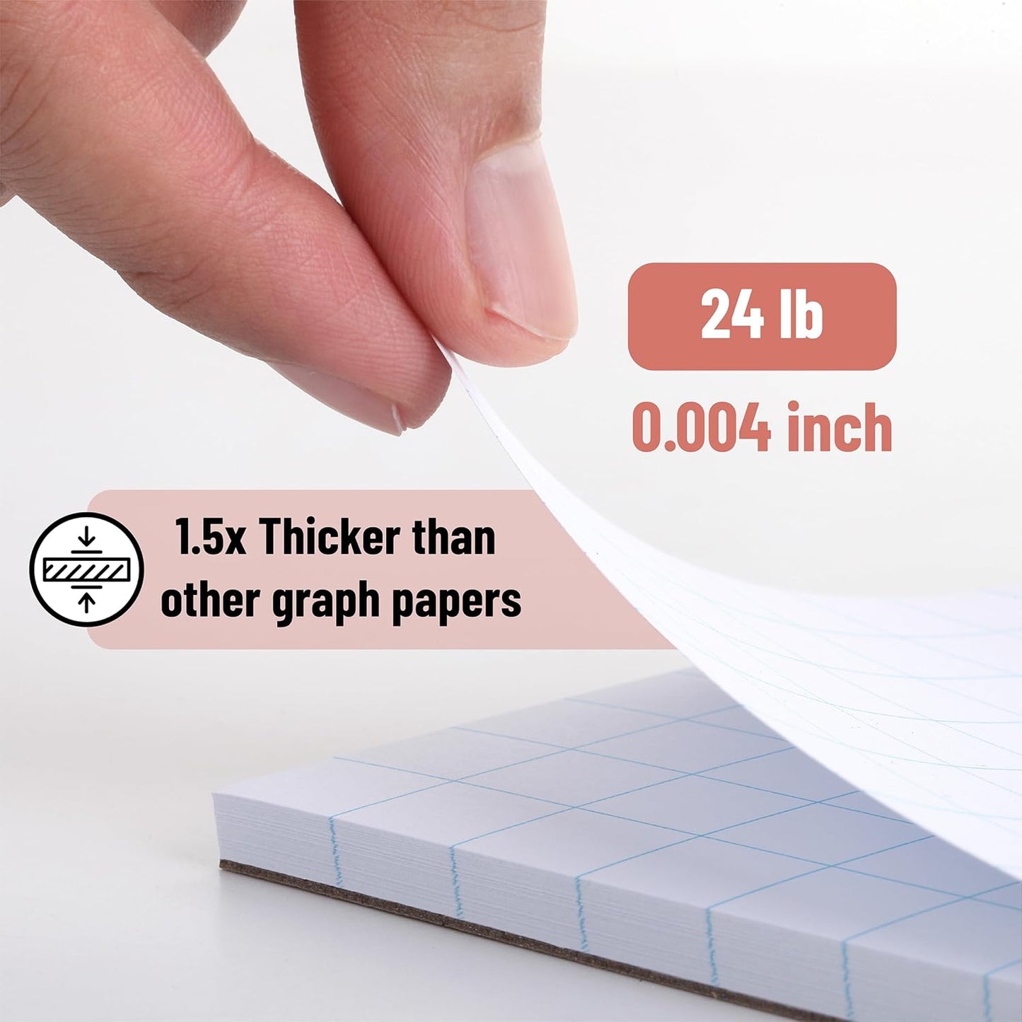 Mr. Pen- Graph Paper pads 8.5 x 11 Inches, 2 Pack, 55 Sheets/Pack, 2x2 (2 Squares Per Inch), Blueprint Grid Paper Pads 8.5 x 11, Math Notebook