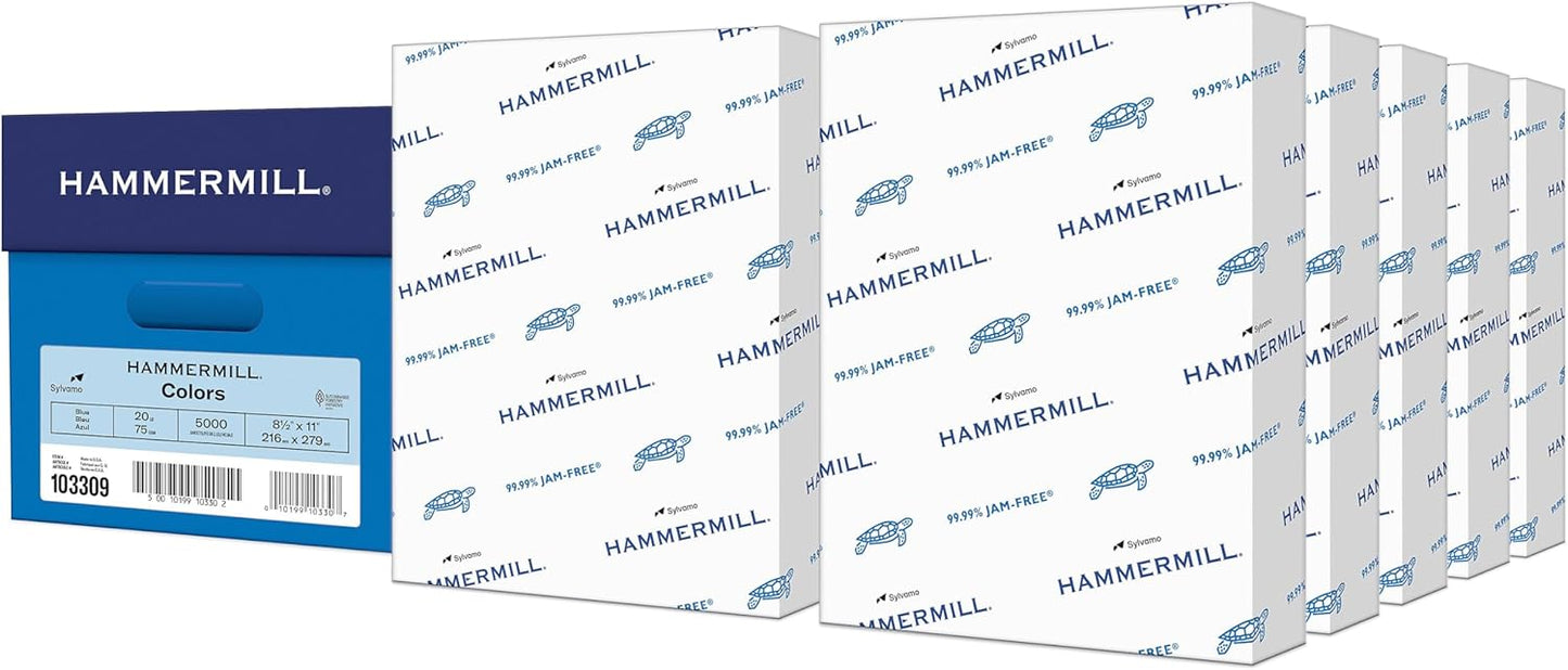 Hammermill Colored Paper, 20lb Pink Printer Paper, 8-1/2 x 11- 1 Ream (500 Sheets) - Made in the USA, Pastel Paper, 103382R