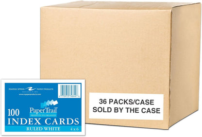 Roaring Spring Mini Index Cards 3"x2.5", 200 Count, 100# White Single Sided Ruled Paper, In Convent Tray Holder, Blank on Back (Pack of 1)