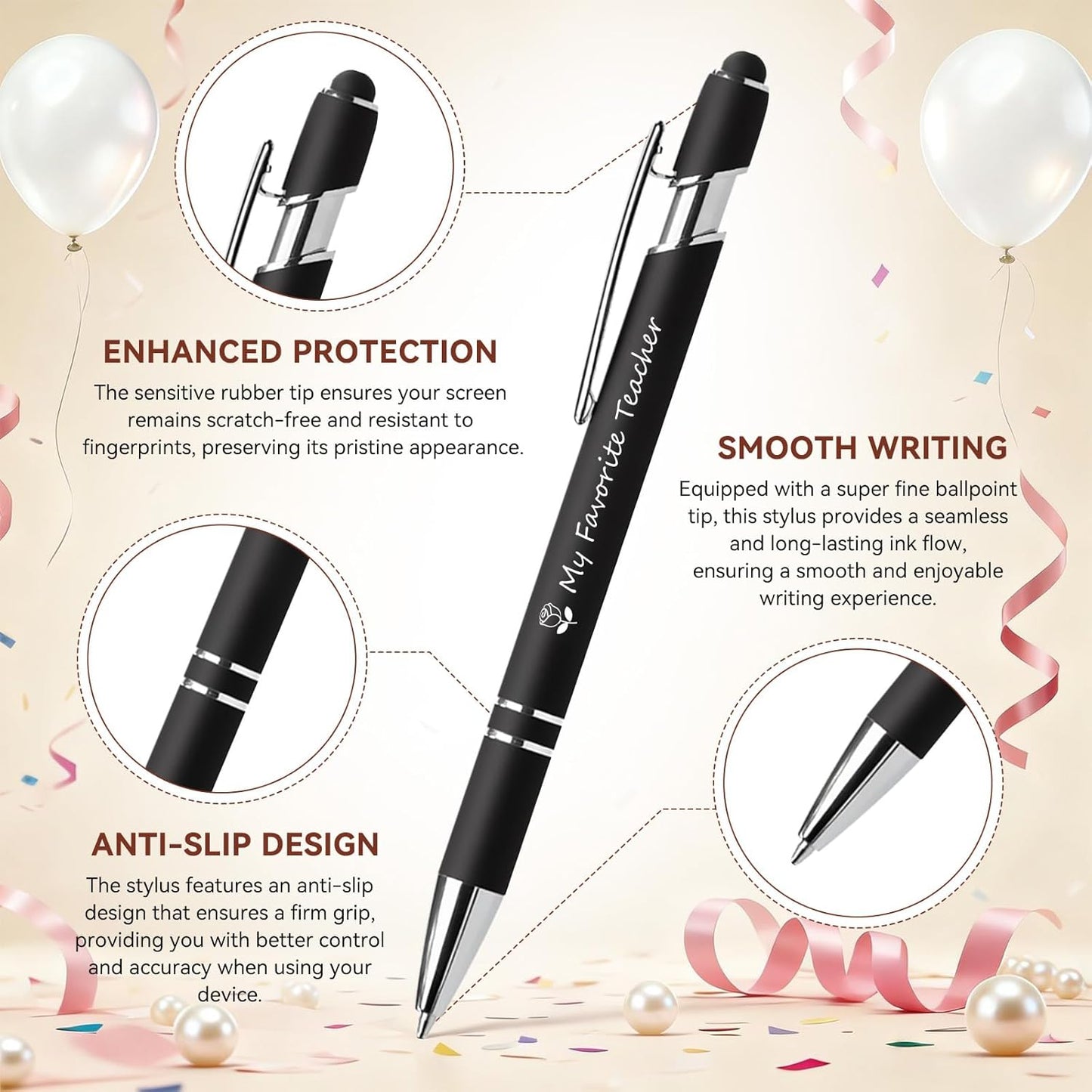 Father's Day Pen Set Gift Box - 12 Pack Black Ink Ballpoint Pens with Inspirational Quotes Fun Novelty Pens Perfect Birthday Retirement Gift for Dad Papa Father