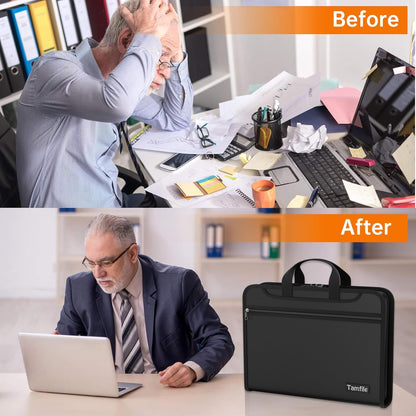 5200℉ Fireproof Accordion File Organizer with Lock, Thickened Document Organizer 13 Pocket with Zipper & Labels, Important Document Organizer, Expanding File Folder with Handle for Letter A4 (Grey)