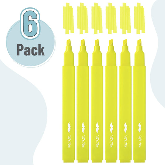 Mr. Pen- Yellow Aesthetic Bible Highlighters No Bleed Through Bulk, 20 pcs, Chisel Tip, Cute Highlighter for Journaling Supplies and School Accessories, Bible Highlighters and Pens No Bleed