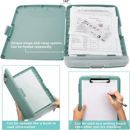SFLHHDM Purple Clipboard, Clip Boards 8.5x11, Teacher Clipboards with Storage, Plastic Clipboard with Pen Holder, Clipboards Storage for Women Teachers Work, School & Office Supplies