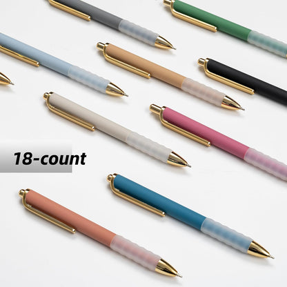 Linbsunne Ballpoint Pens Black Medium Point 1mm Pen with Super Soft Grip Ball Point Pen for Men Women Retractable Pens