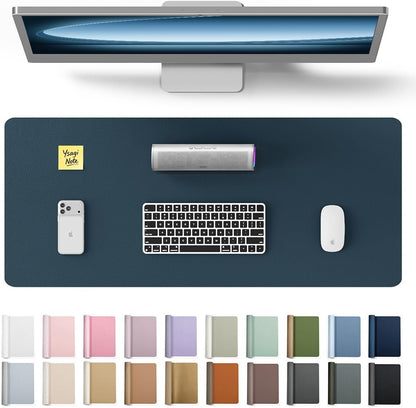 YSAGi Leather Desk Pad Protector, Large Mouse Pad, Non-Slip PU Leather Desk Blotter, Waterproof Writing Pad for Office and Home (31.5" x 15.8", Eggshell) - Colors B