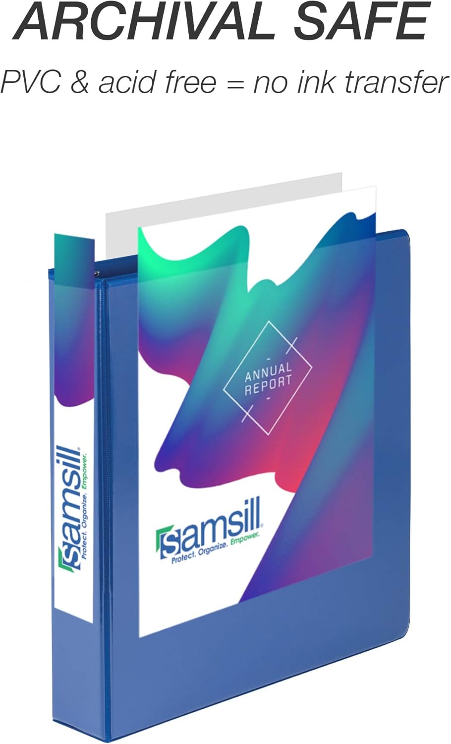 Samsill 1.5 Inch 3 Ring Binders, Economy Round Ring, Clear View Cover, 325 Sheet Capacity - for School, Home, Office - White, 4 Pack
