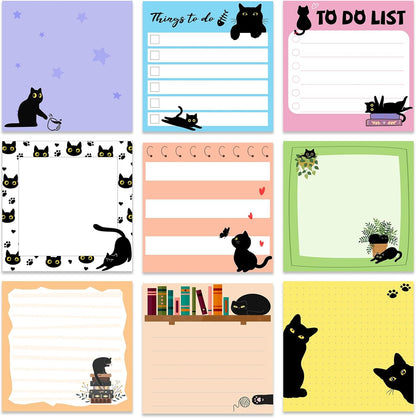 9 Pads Wildflower Sticky Notes 3x3 Inch Cute Self Stick Notepads Notes Adhesive Memo Pad Office Decor Gifts for Students School Teacher Meeting Office Supplies