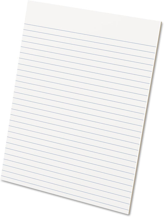 Ampad Evidence Glue Top 8-1/2 x 11 Pads, Wide Rule, White, 50 Sheets Per Pad, 12 Pack (21-112)