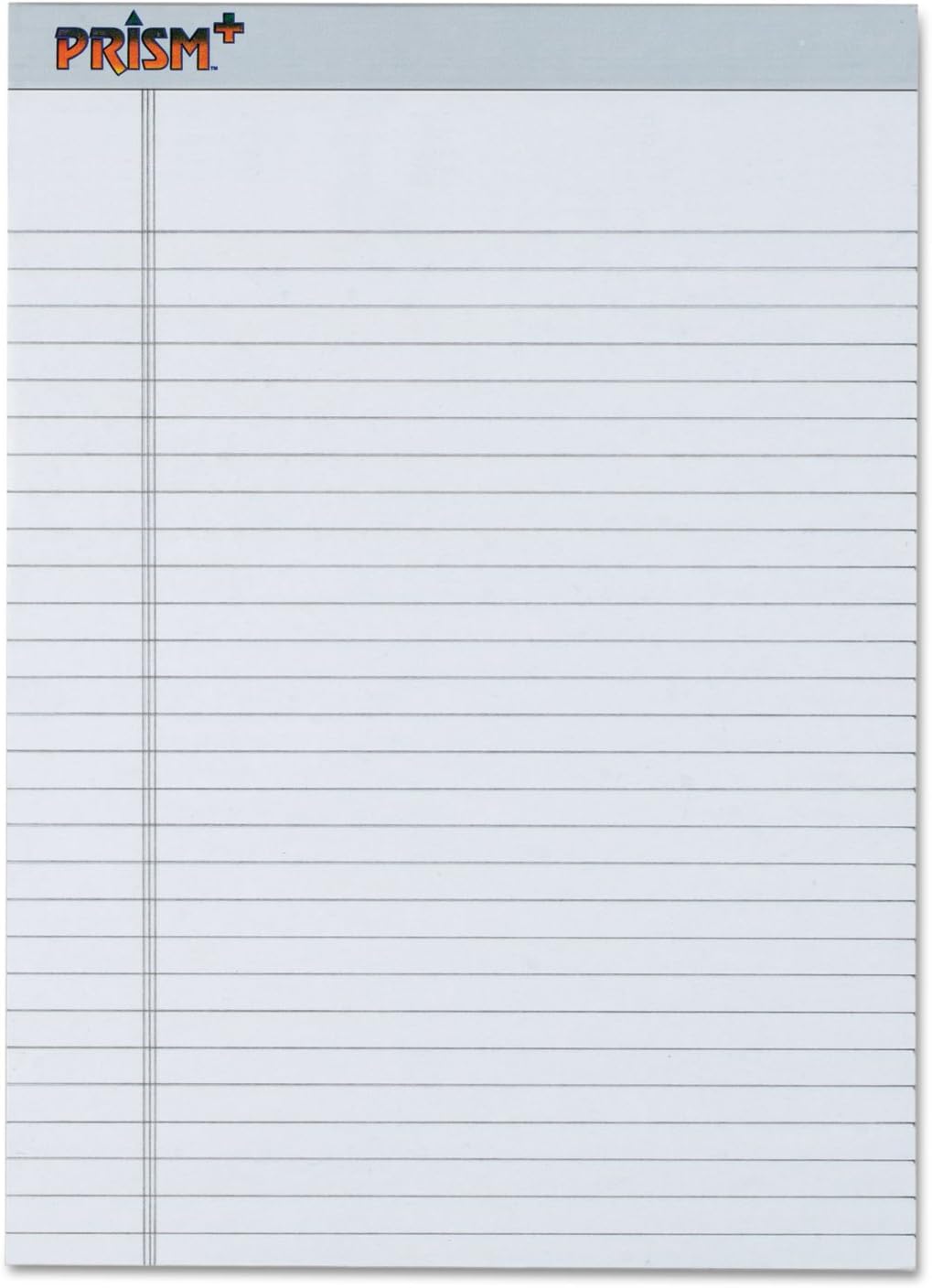 Tops Prism Writing Pads, 8-1/2" x 11-3/4", Legal Rule, Gray, Perforated, 50 Sheets, 12 Pack (63160)