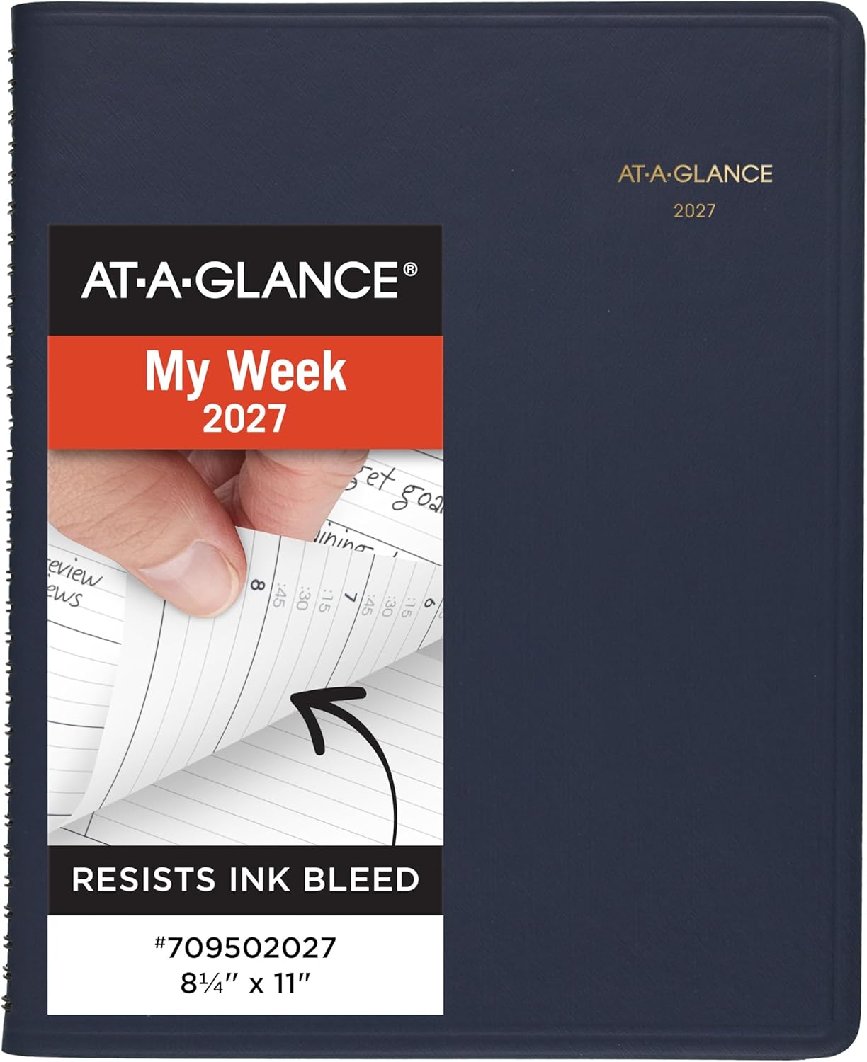 AT-A-GLANCE 2026 Appointment Book Planner, Weekly, 8-1/4" x 11", Large, Black (709500526)