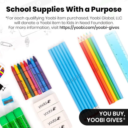 Yoobi College Ruled 8 x 10.5” Spiral Notebook Set – 3-Pack of 1 Subject Notebooks, Pink, Purple & Black Celestial Patterns – 150 Perforated 3-Hole Punched Sheets