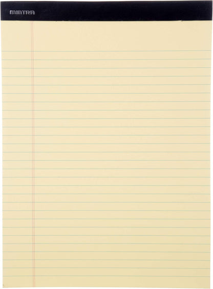 Mintra Office White Legal Pads – Ruled Notepads and Micro-Perforated Sheets, Ideal for Writing, Note-Taking & Creativity, Office, or Professional Use, Basic Pad 6 pack, 8.5"x11" (Narrow Ruled)