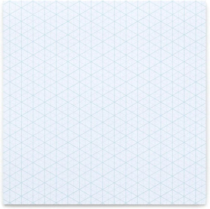 Koala Tools | Mini Isometric Graph Paper Sticky Note Pad (3 Pack) | 4" x 4", 25 Sheets/pad - Suitable for Industrial, Architectural, Interior Design