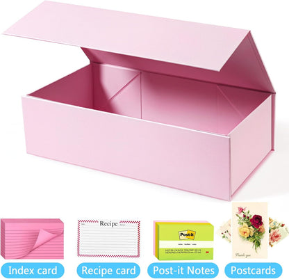 Harhana 3x5 Index Card Holder Card File Box Organizer, Hold 1200 3x5-Inch Flash Cards 1 Pack Black