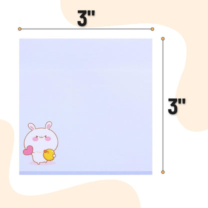 Mr. Pen- Aesthetic Sticky Notes, 3"x3", 8 Pads, 400 Sheets, 4 Designs, Cute Bear Sticky Notes, Self-Stick Note Pads Aesthetic, Perfect for Office, School, Home, Study & Organization