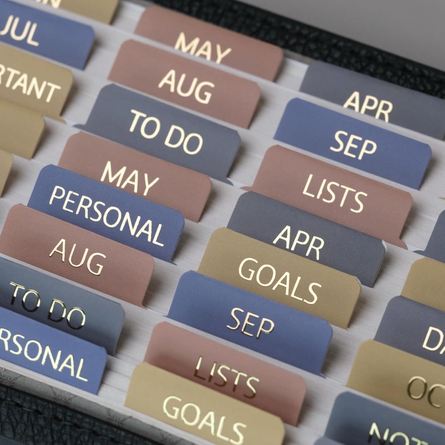 UPAFEXXI-Laminated Planner Monthly Tabs(72 Stickers in Total,24 month,24 Subject,24 Blank) Calendar Monthly Label Stickers for Planners, Subject Label Adhesive Tabs for Folders, Pages(Floral)