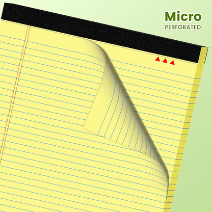 12pcs 5x8 Inch Yellow Note Pads Legal Pads, College Ruled Writing Legal Pads, 360 Sheets Total, Notepad for Students, Office & Home | Bulk Supply for Notes, Lists & Planning | Premium Quality Paper