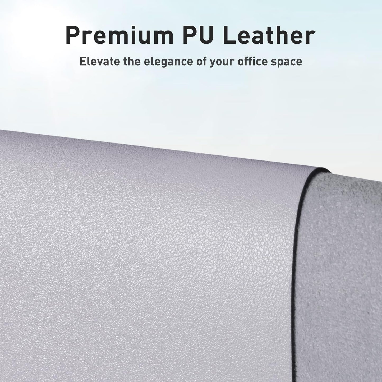 Aothia Leather Desk Pad Protector, Mouse Pad, Office Desk Mat, Non-Slip PU Leather Desk Blotter, Laptop Desk Pad, Waterproof Desk Writing Pad for Office and Home (Black,36" x 17") - Colors A