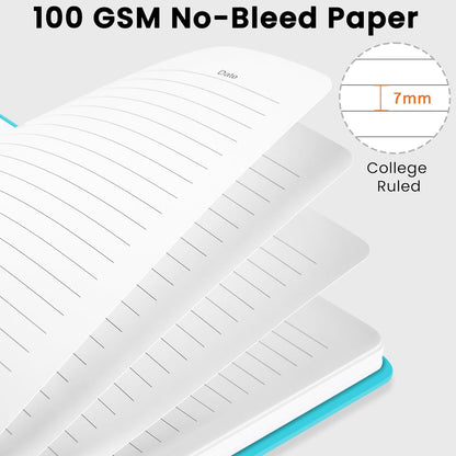CICPAP Lined Spiral Journal Notebook, A5 College Ruled Notebook for Journaling, Note-Taking, and Daily Planning, Durable Hardcover with an Elegant Design, Purple