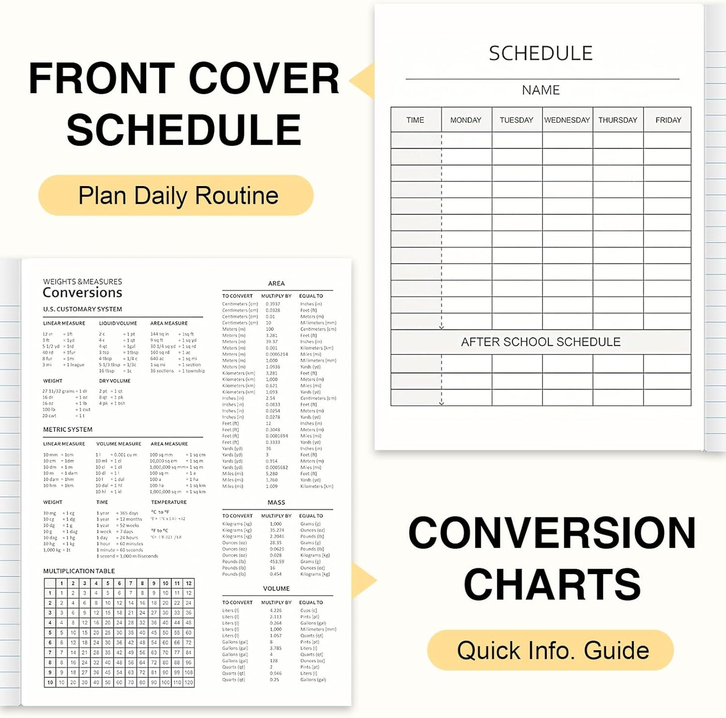 Oucaru Composition Notebook 50 Pack Bulk College Ruled, Brown Cover Notebooks for School, 70 Sheets 7-1/2"x9-3/4, Back to School Supplies Journal for K-12 Students