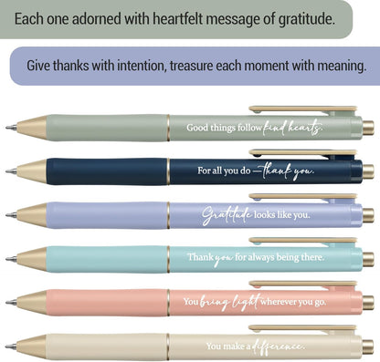 Taja Gel Pens, 6 Pcs Quick Dry Black Gel Ink Pens, 0.5mm Fine Point Smooth Writing Pens for Journaling and Note Taking, Cute Aesthetic Pens for Women & Men-Pastel