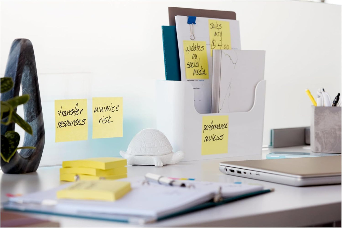 Post-it 100% Recycled Paper Super Sticky Notes, 3 in. x 3 in., 12 Pads, 70 Sheets per Pad, Wanderlust Pastels, School Supplies and Office Products