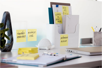Post-it 100% Recycled Paper Super Sticky Notes, 3 in. x 3 in., 12 Pads, 70 Sheets per Pad, Wanderlust Pastels, School Supplies and Office Products