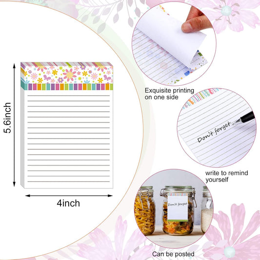 8 Pcs Cute Note Pads Fun Pattern Notepads for Women Colorful Scratch Memo Gift for Refrigerator Office Home to Do List Supplies,30 Sheets Per,4 x 5.6''