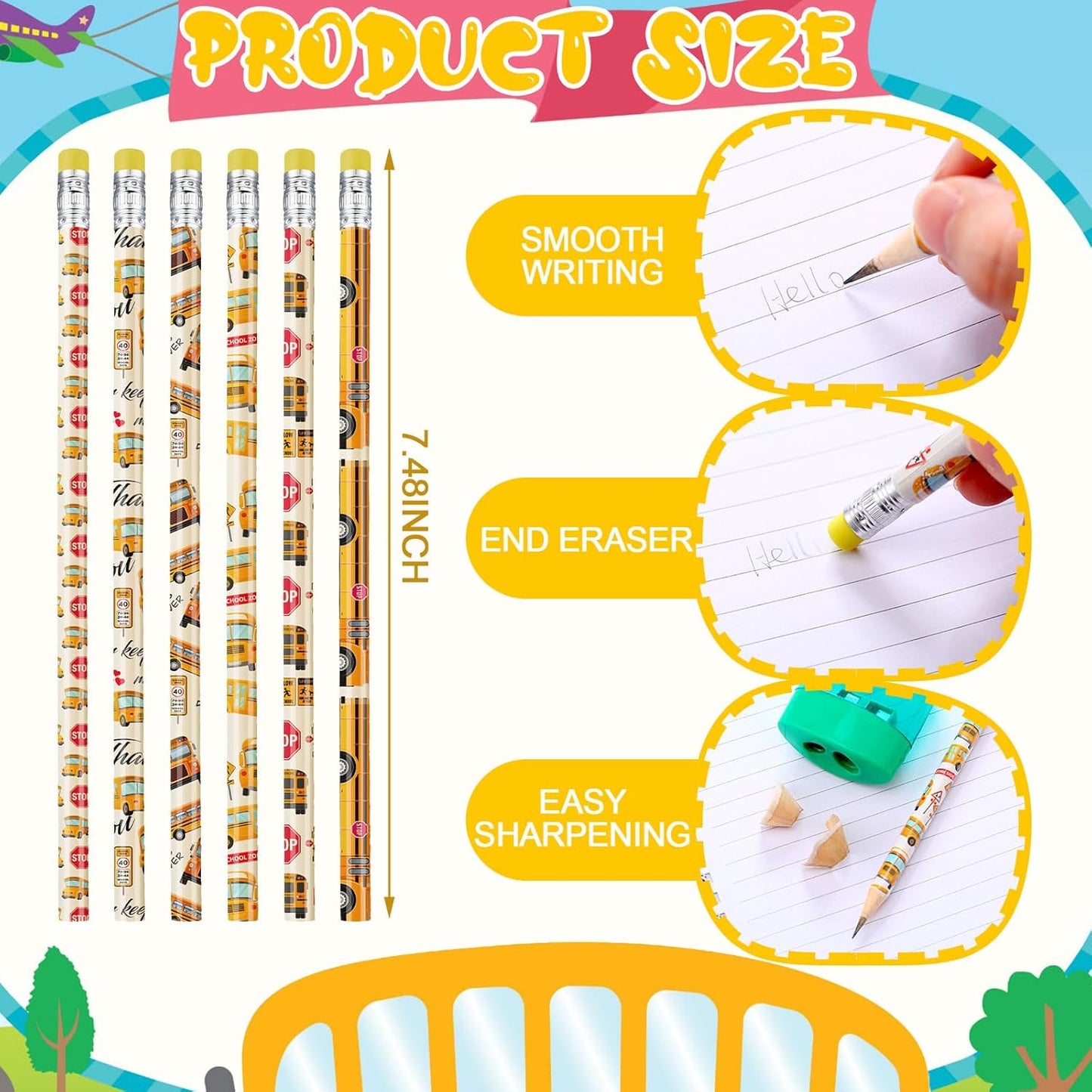 Fullhawl 120 Pcs Witch Party Favor Pencil Bulk Pink and Green Pencil Gift Witch Party Favors for Office School for Pink and Green Movie Supplies