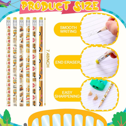 Fullhawl 120 Pcs Witch Party Favor Pencil Bulk Pink and Green Pencil Gift Witch Party Favors for Office School for Pink and Green Movie Supplies