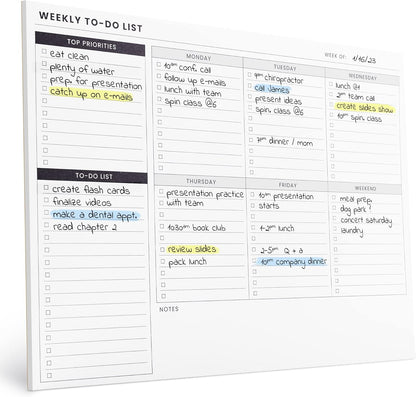 To Do List Notepad: With Multiple Functional Sections - 6.5 x 9.8" 60 Sheets - Spiral Daily Planner Notebook - Task CheckList Organizer Agenda Pad for Work - Note & Todo List Organization Notebooks