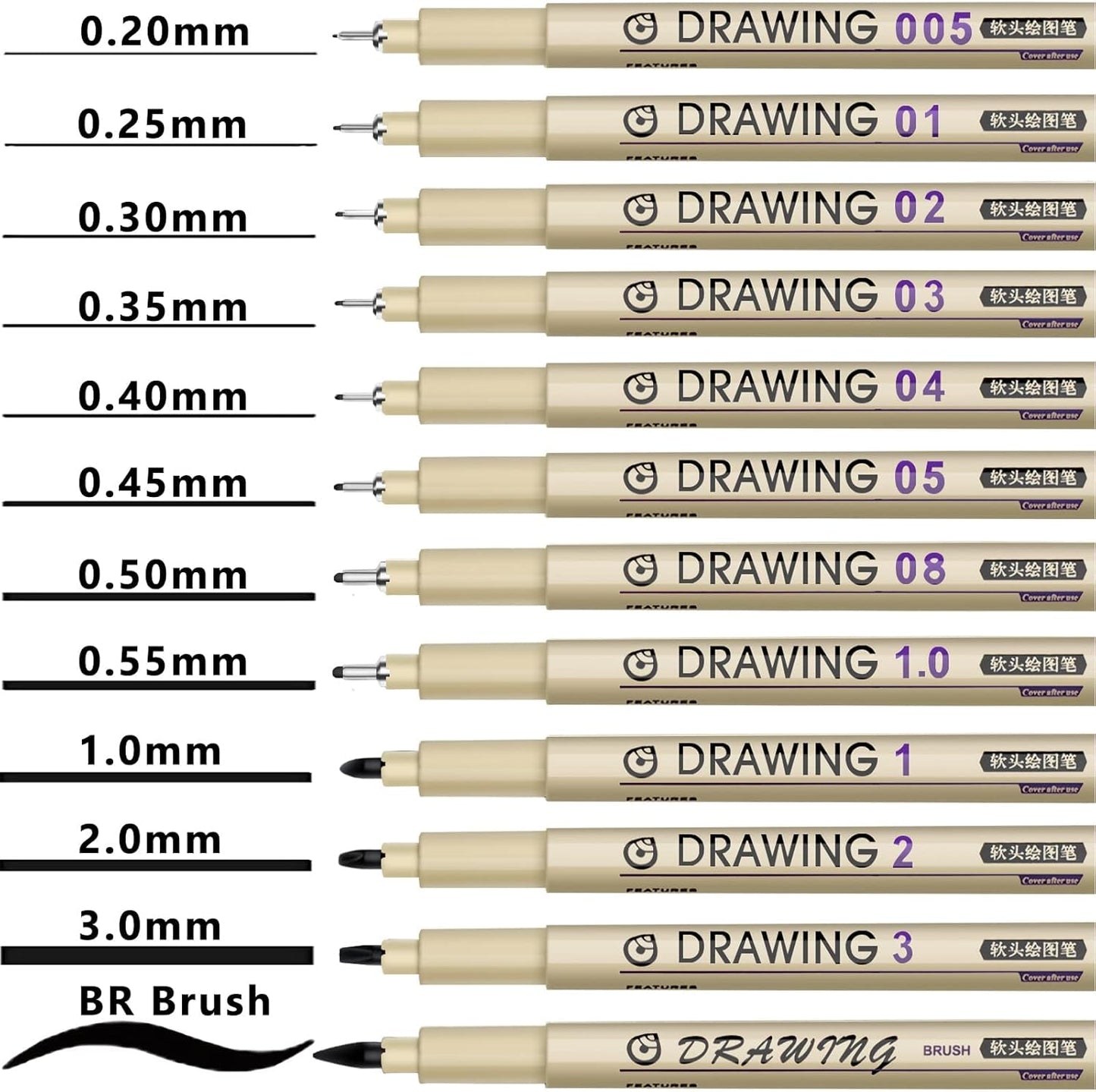 Muchcute Extra Fine Point Writing Pens:6 Black 0.25mm Ultra Thin Micron Pen 01 No Bleed Bible Journaling Study Supplies Annotation Smooth Waterproof Micro Line Tip Fineliner Gel Felt Ink Markers Stuff