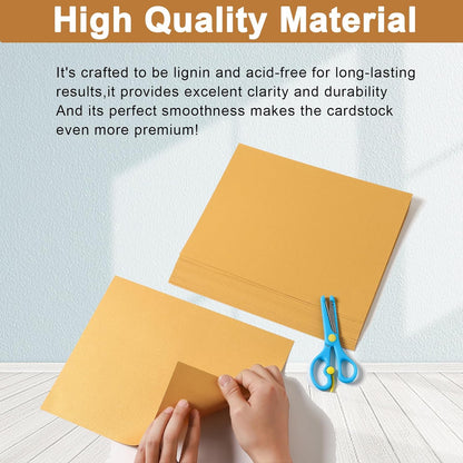 Silunkia 120 Sheets Cream Shimmer Cardstock 8.5 x 11 Off White Paper, 250gsm/92lb Premium Glossy Paper Card Stock for DIY Cards Making, Wedding Invitations, Anniversaries, Business Cards, Menus