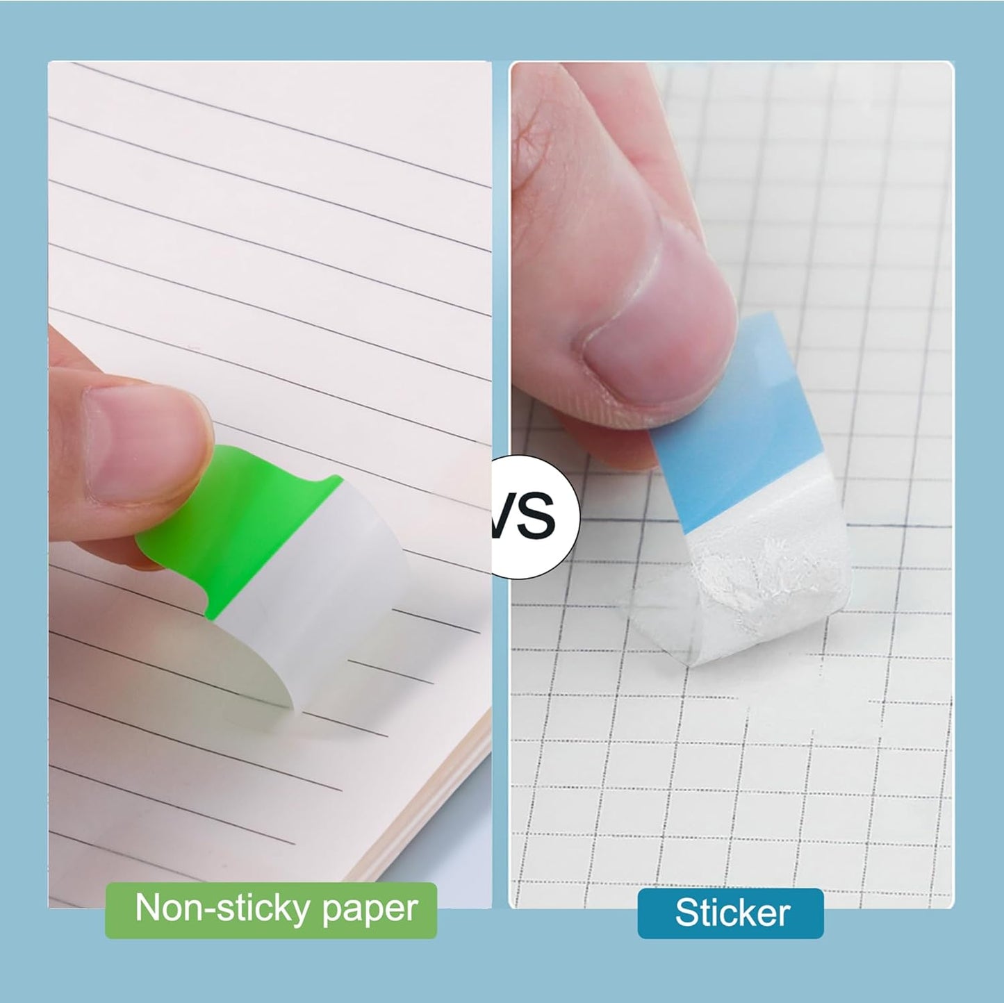 Golcellia Sticky Tabs - 600 Sheets Notebook Tabs - Sticky Flags, Index & Page Tabs - Durable Divider & Binder Tabs for Books & Bibles（6 Pcs, 5 - Color）