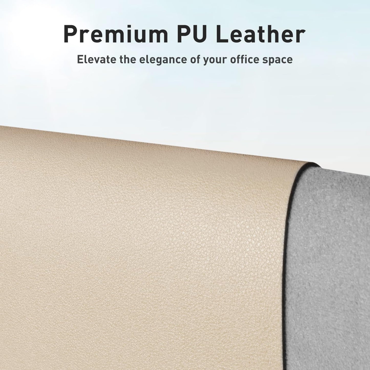 Aothia Leather Desk Pad Protector, Mouse Pad, Office Desk Mat, Non-Slip PU Leather Desk Blotter, Laptop Desk Pad, Waterproof Desk Writing Pad for Office and Home (Black,36" x 17") - Colors B