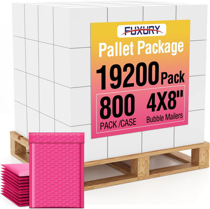 Fuxury Black Bubble Mailers 4x8" 100 Pack Waterproof Padded Envelopes Usable Size 4x7" Self Seal Bubble Envelopes Padded Mailers for Small Business, Envelope Mailers