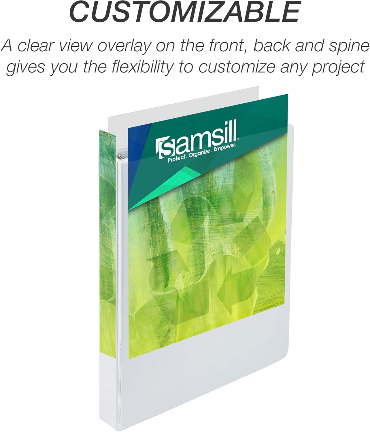 Samsill Plant-Based 2 Inch Durable Round Ring, View Binder, Eco-Friendly, USDA Certified Biobased, Single, Turquoise