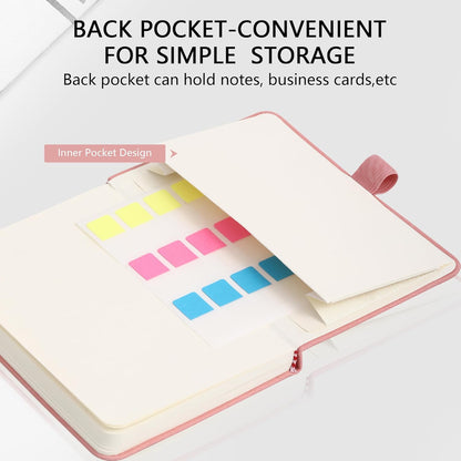 BOBO RABBIT 3 Pack Pocket Small Notebooks Total 600 Pages A6 Moon Star Aesthetic Mini Compact Journal Notebook For Note Taking Journaling Hardcover Leather College Ruled Lined Note Pads for Women Men Travel Office School