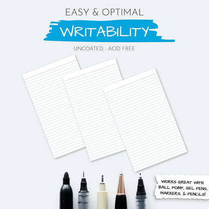 Home Advantage Vertically Ruled White Mini Index Cards, Note Cards (3x5)