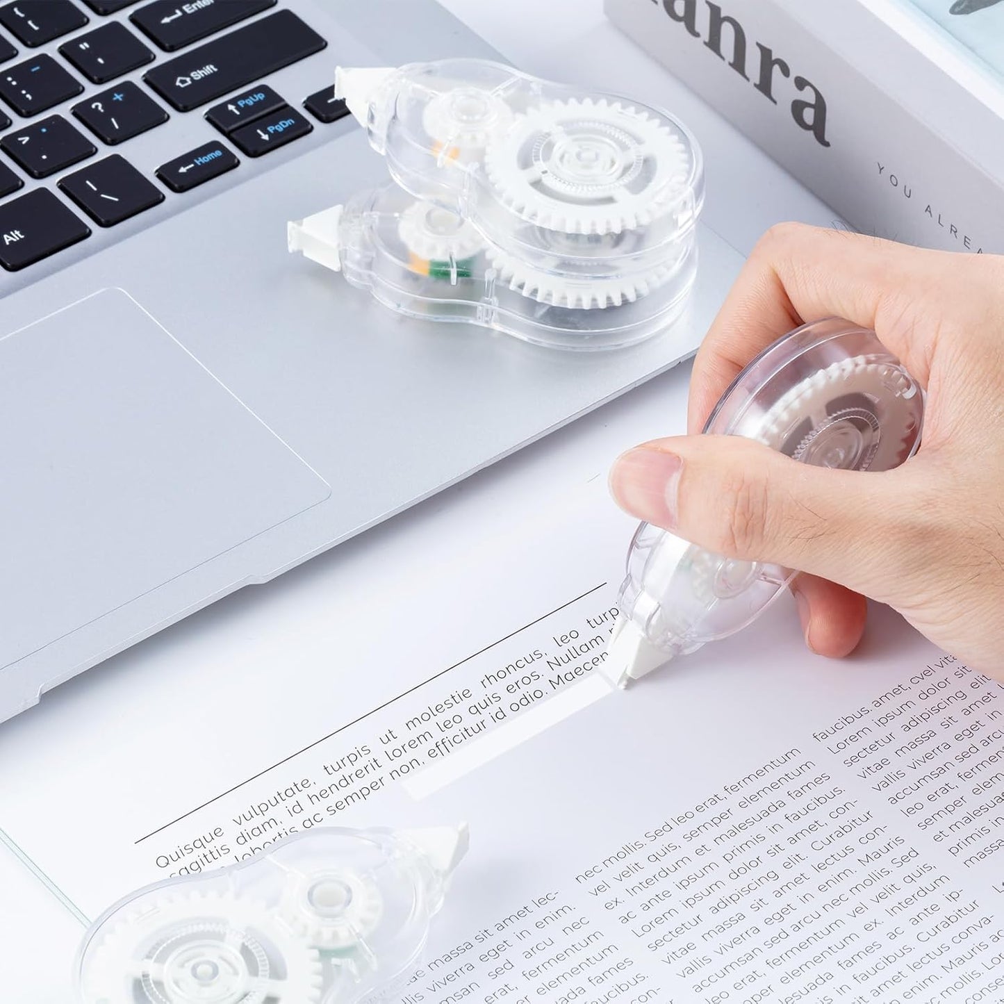 M&G White Correction Tape, Easy to use applicator for Instant Corrections, 39.37 Ft/Pack,for Office (6 Pack, 12M/472"x 0.2")
