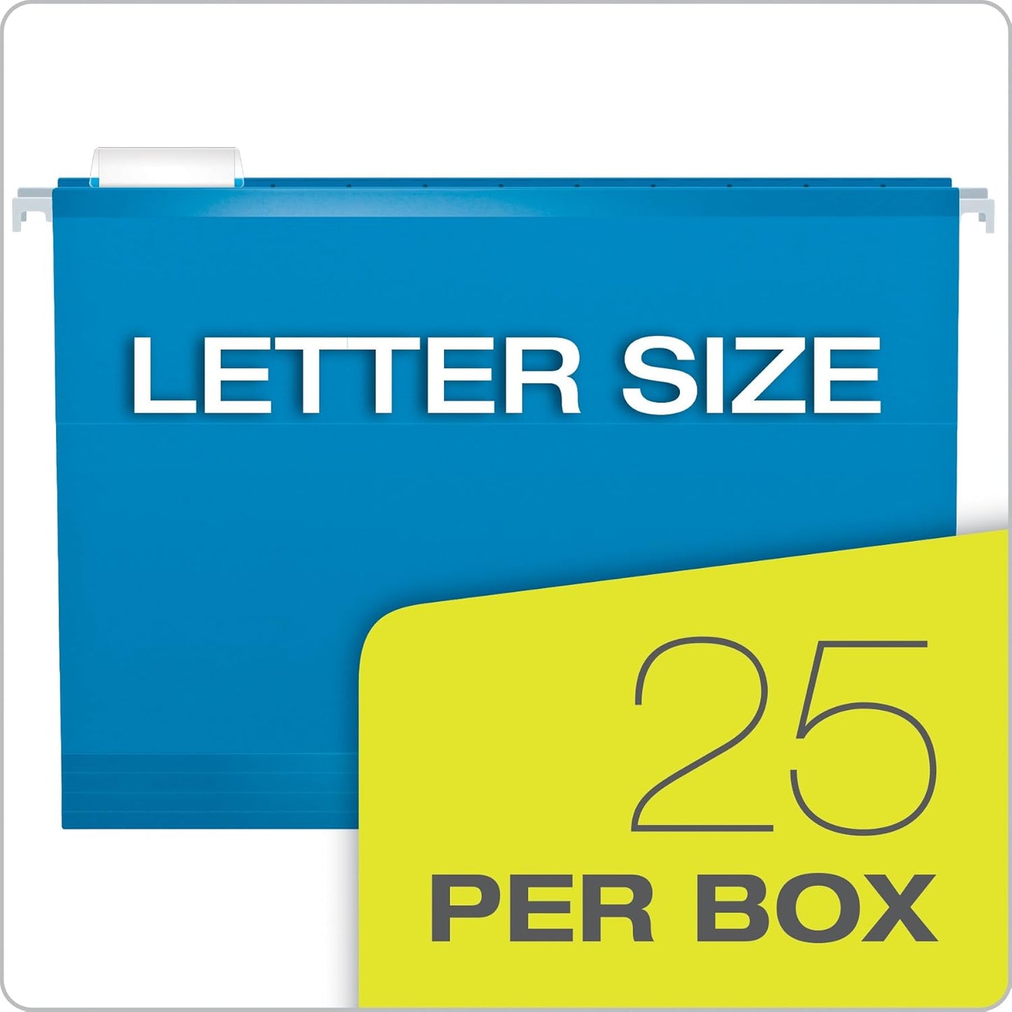 Pendaflex Reinforced Hanging File Folders, Letter Size, Bright Green, 1/5 Cut, 25/BX (4152 1/5 BGR)