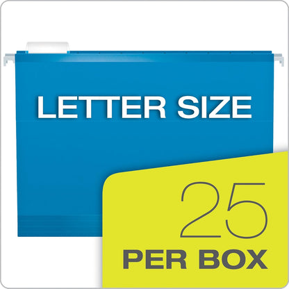 Pendaflex Reinforced Hanging File Folders, Letter Size, Bright Green, 1/5 Cut, 25/BX (4152 1/5 BGR)