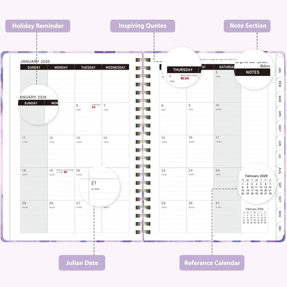 Planner 2026-2027, Weekly and Monthly Academic Year Calendar Planner, July 2026 - June 2027, Daily Agenda Book for Office School Supplies, A5(6.3'' x 8.5'')